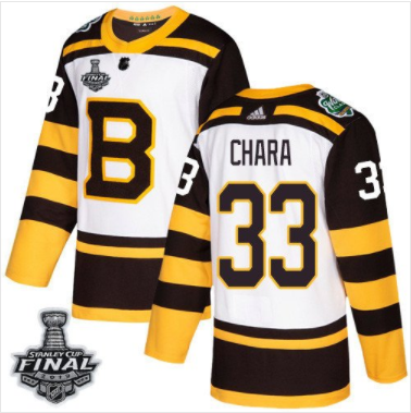 Bruins #33 Zdeno Chara Weiß Classic 2019 Stanley Cup Final Stitched